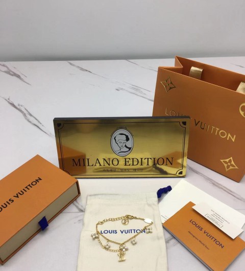 루이비통 lv 로고 목걸이 & 브레이슬릿 set