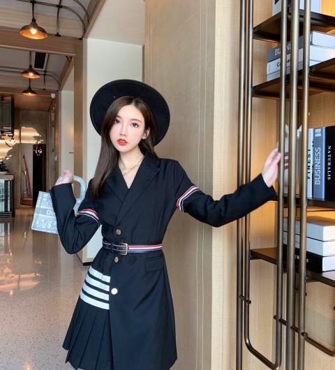 톰브라운 재킷 플리츠 원피스