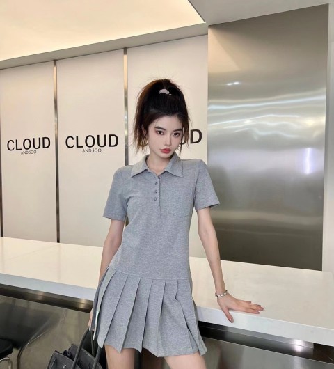 톰브라운 플리츠 원피스