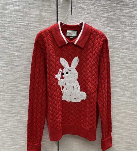 톰브라운 토끼 패턴 니트