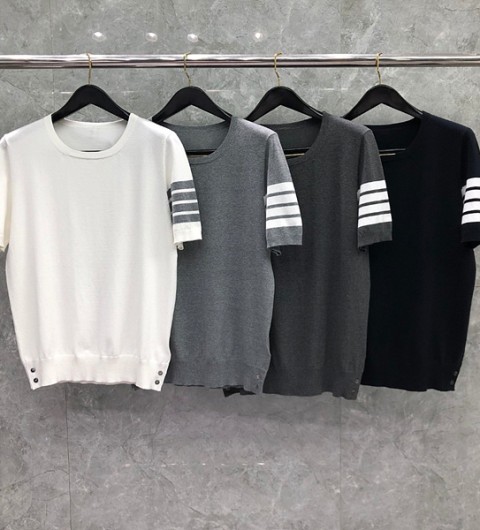 [대리석집] 톰브라운 니트 반팔 티셔츠 (4color) (남녀공용)