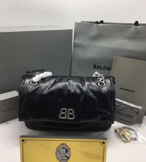 발렌시아가 blcg BB 모나코 스몰 체인백 블랙