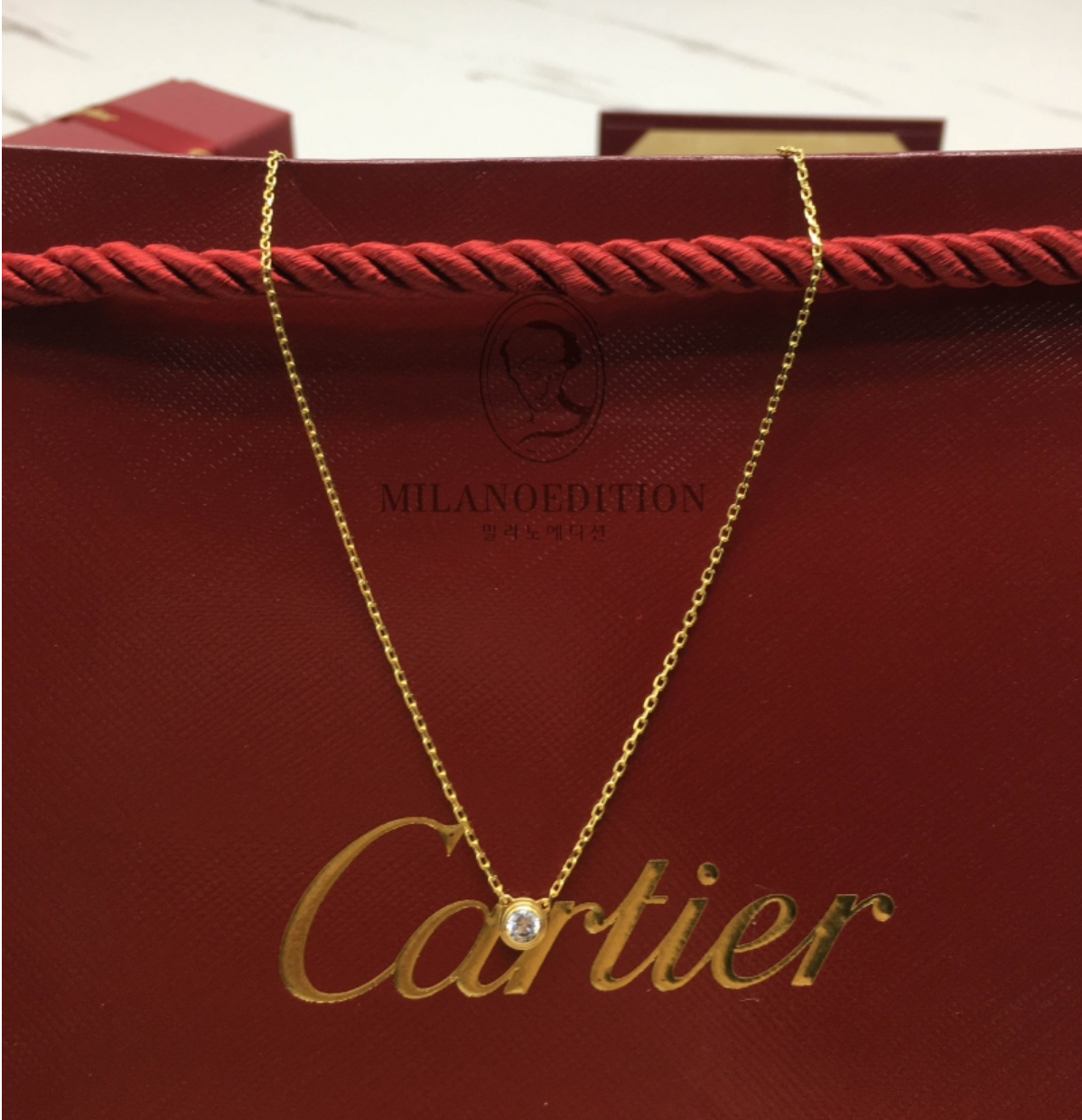 까르띠에 cartier 다무르 목걸이 (컬러 옐로우골드)